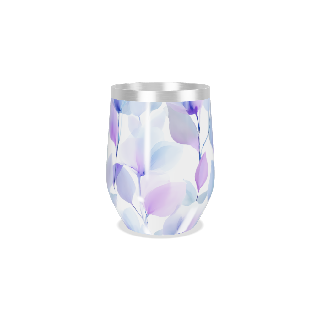 Copo Térmico Slim - Floral Azul e Roxo