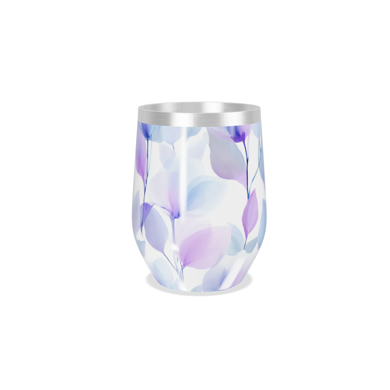 Copo Térmico Slim - Floral Azul e Roxo