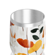 Copo Térmico Slim - Floral Laranja Aço Inox