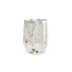 Copo Térmico Slim - Floral Branco Inox