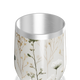 Copo Térmico Slim - Floral Branco Inox