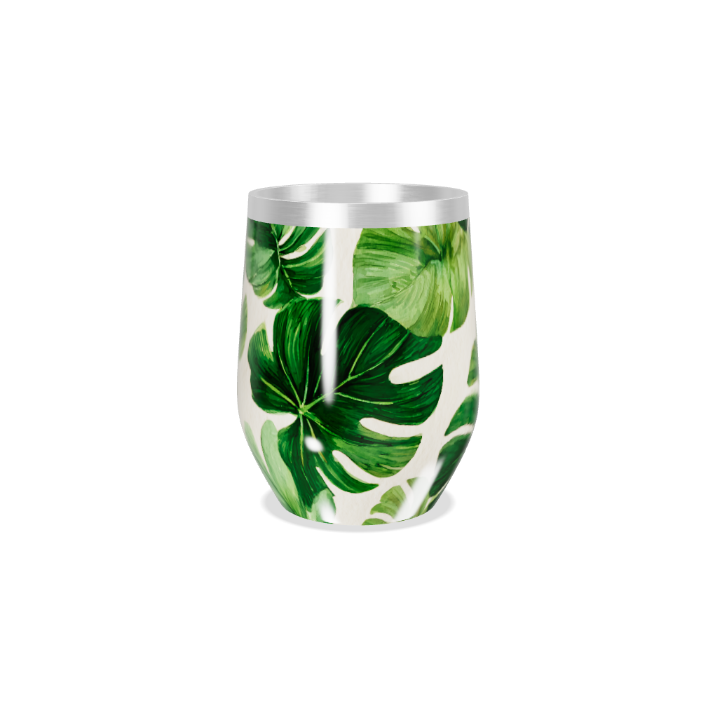 Copo Térmico Slim - Folhagem Verde Aço Inox