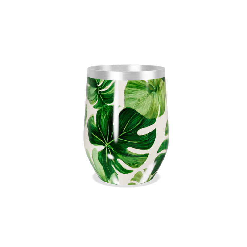 Copo Térmico Slim - Folhagem Verde Aço Inox