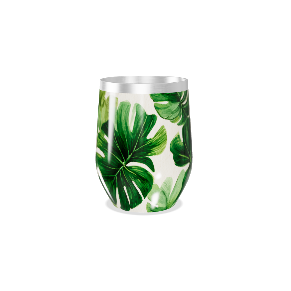 Copo Térmico Slim - Folhagem Verde Aço Inox