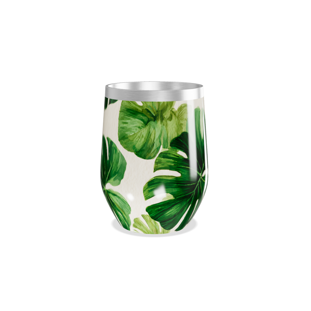 Copo Térmico Slim - Folhagem Verde Aço Inox