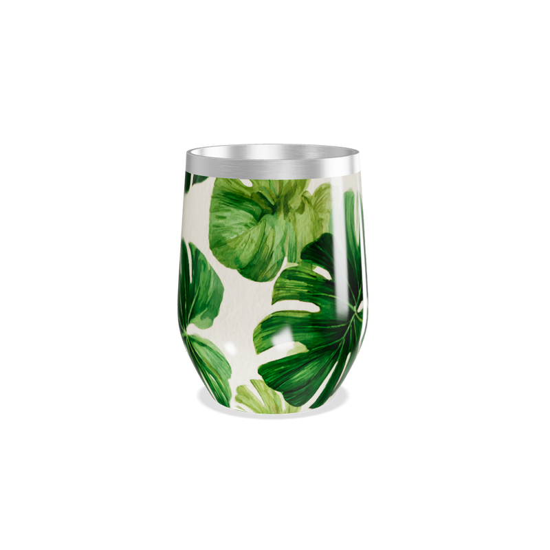 Copo Térmico Slim - Folhagem Verde Aço Inox