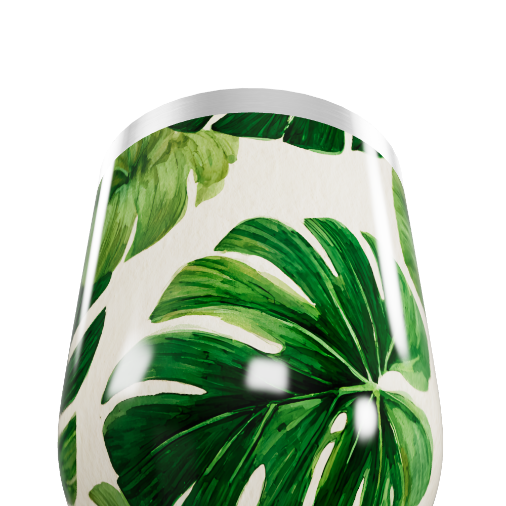 Copo Térmico Slim - Folhagem Verde Aço Inox