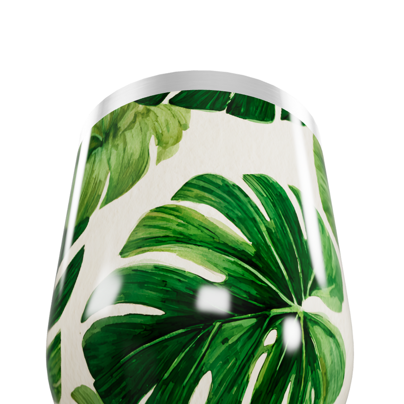 Copo Térmico Slim - Folhagem Verde Aço Inox