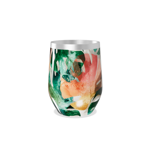 Copo Térmico Slim - Floral Colorido Aço Inox