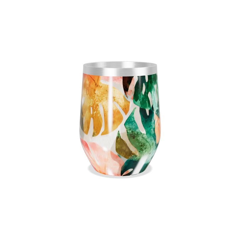 Copo Térmico Slim - Floral Colorido Aço Inox