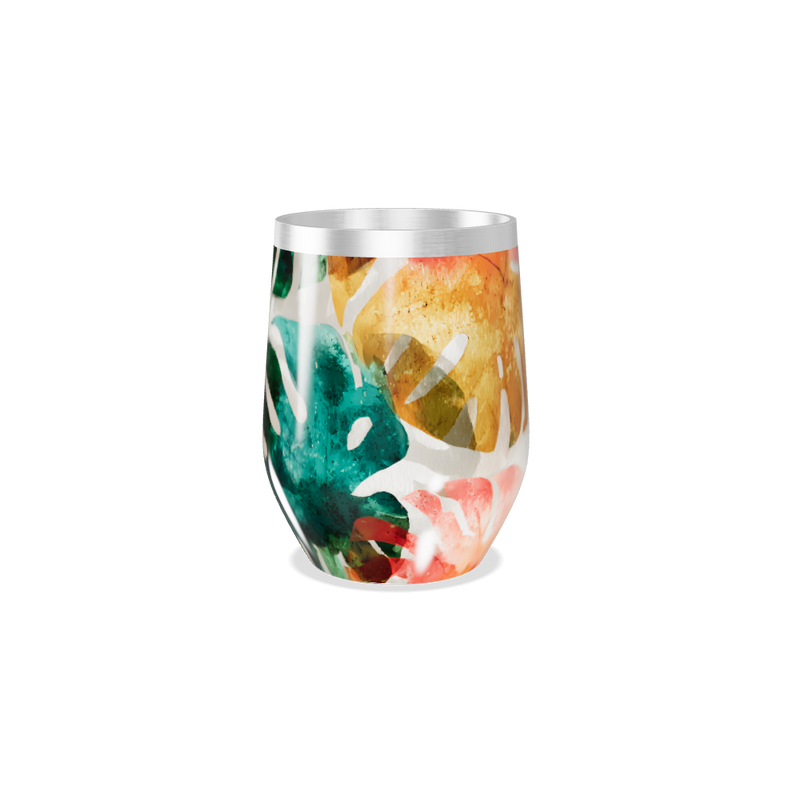 Copo Térmico Slim - Floral Colorido Aço Inox