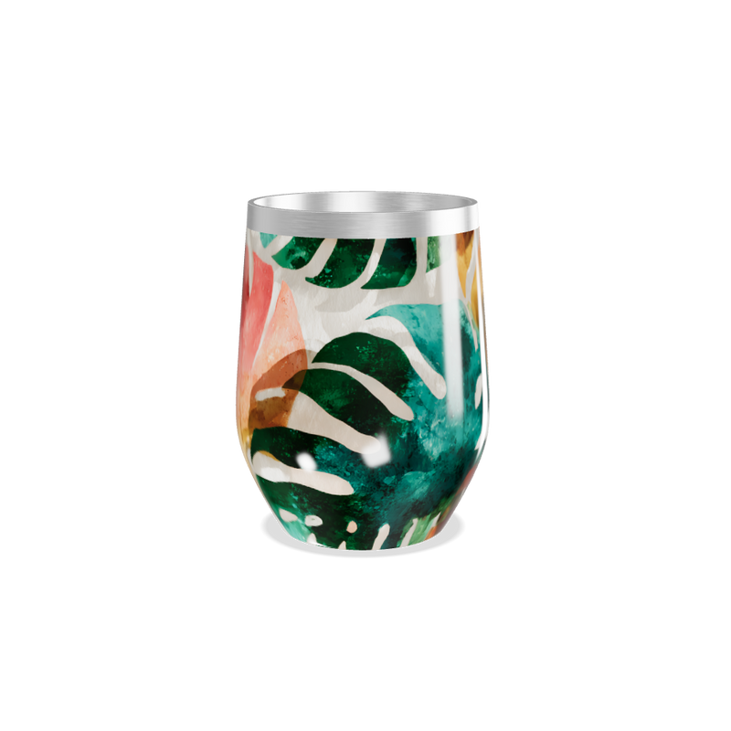 Copo Térmico Slim - Floral Colorido Aço Inox