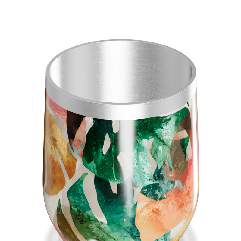 Copo Térmico Slim - Floral Colorido Aço Inox