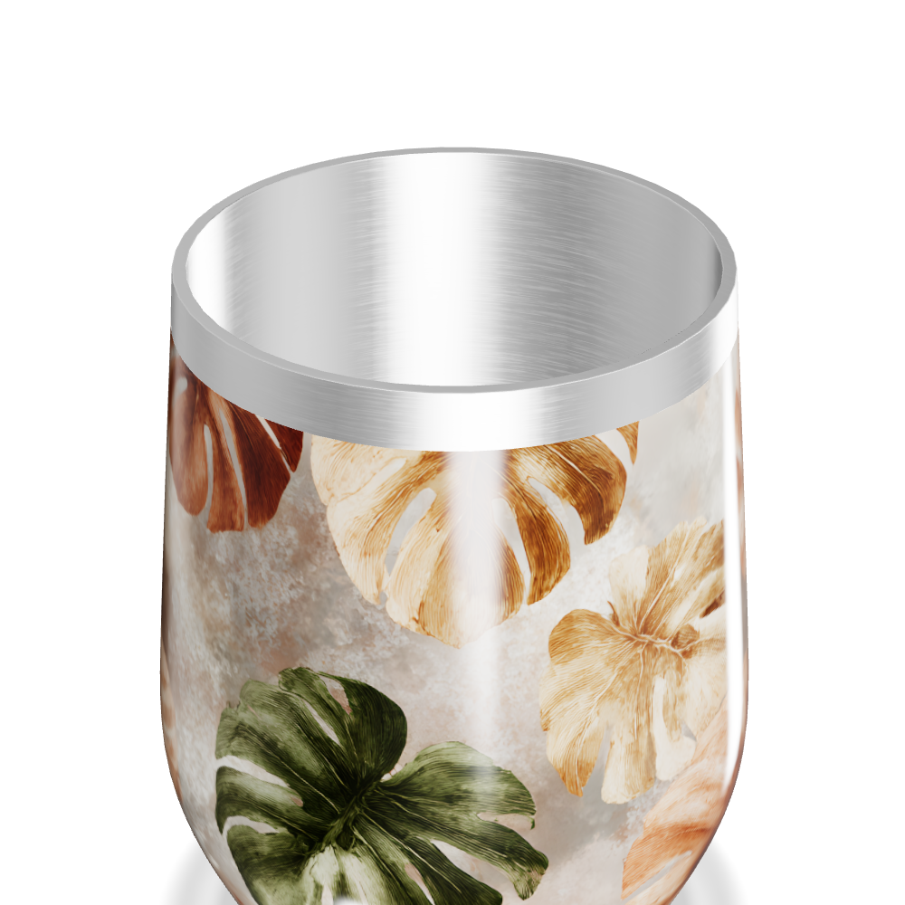 Copo Térmico Slim - Floral Outonal Inox