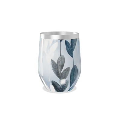 Copo Térmico Slim - Folhas Azul e Branco