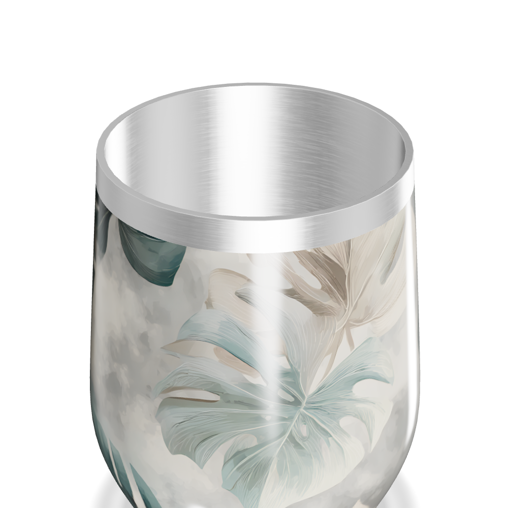 Copo Térmico Slim - Folhagem Transparente