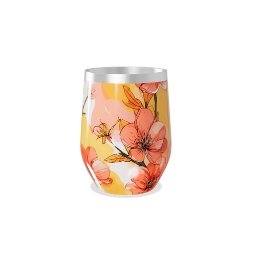 Copo Térmico Slim - Floral Aço Inox