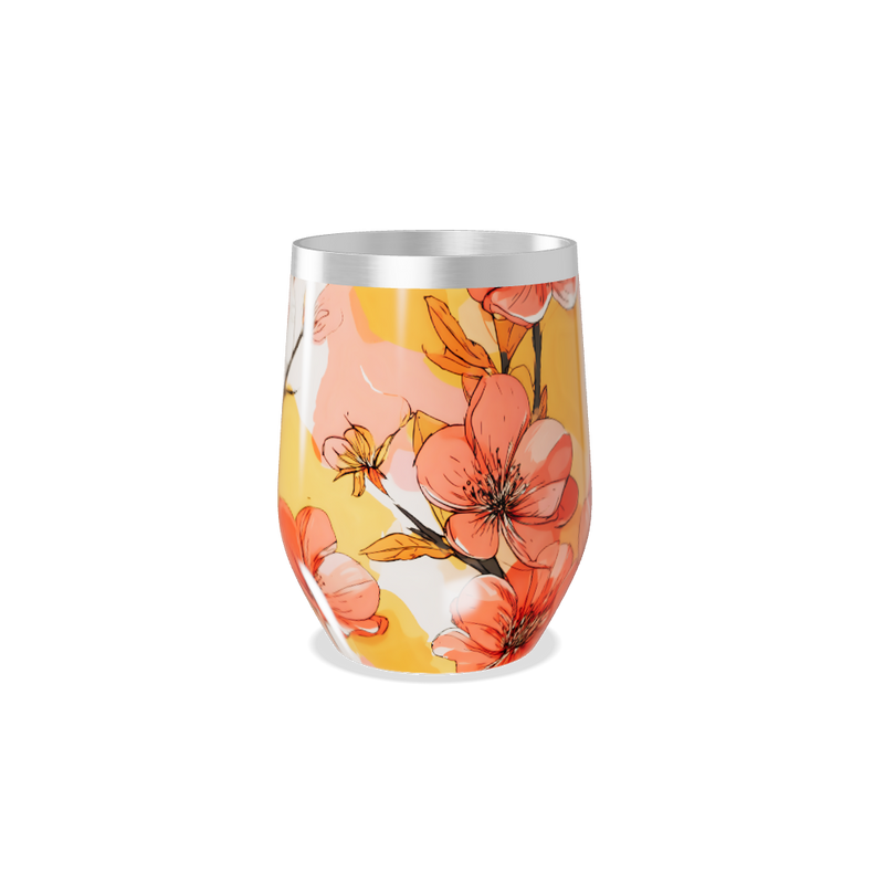 Copo Térmico Slim - Floral Aço Inox