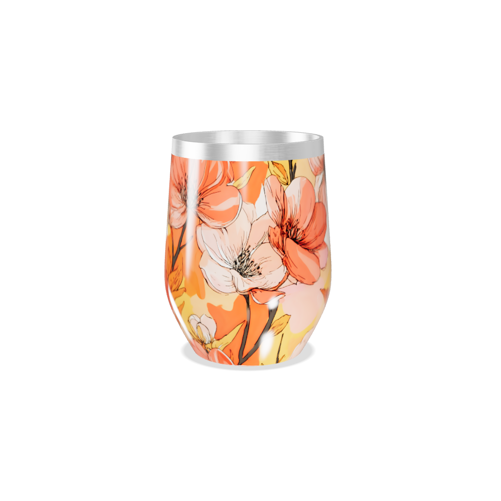 Copo Térmico Slim - Floral Aço Inox