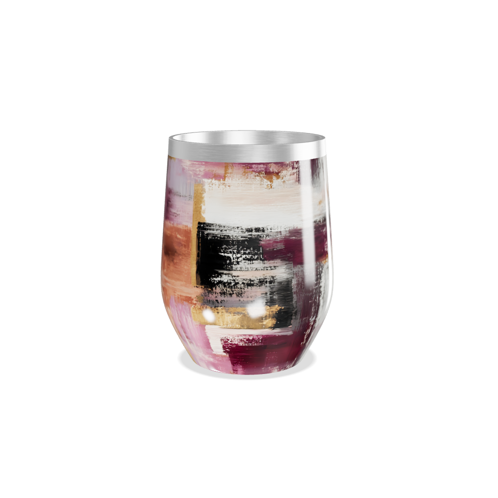 Copo Térmico Slim - Pintura Abstrata Metalizado