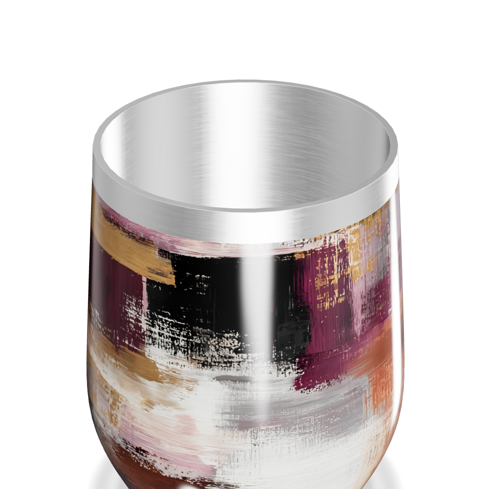 Copo Térmico Slim - Pintura Abstrata Metalizado