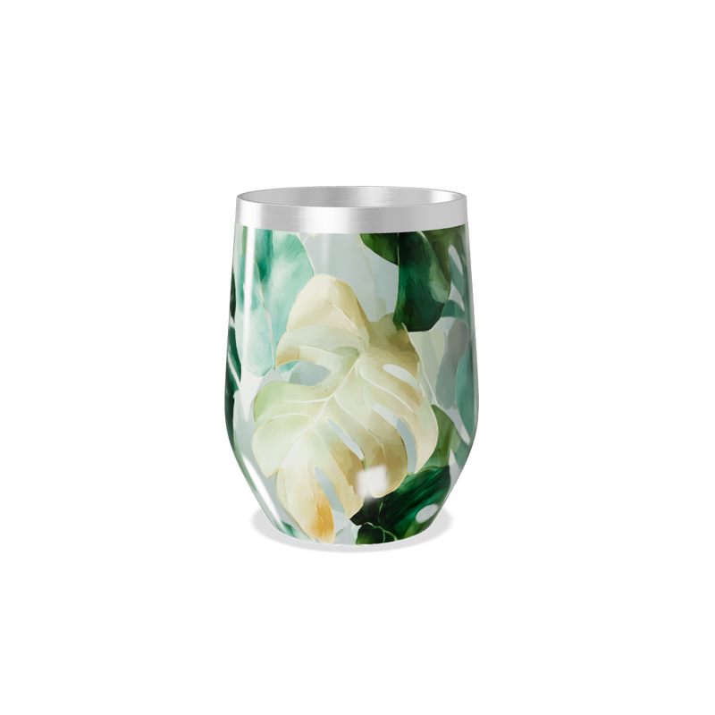 Copo Térmico Slim - Folhagem Tropical Aço Inox