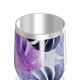 Copo Térmico Slim - Floral Roxo Aço Inox