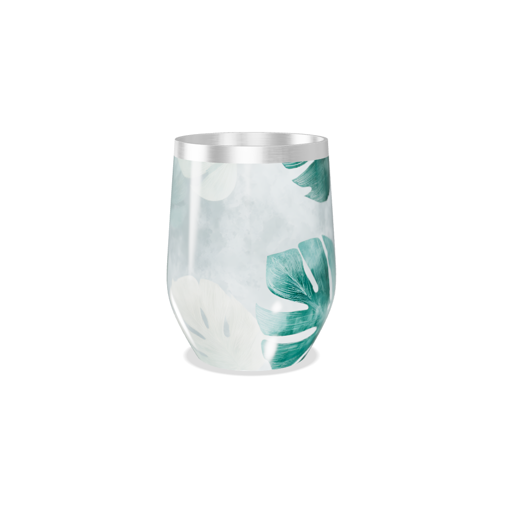 Copo Térmico Slim - Estampa Folhas Verdes