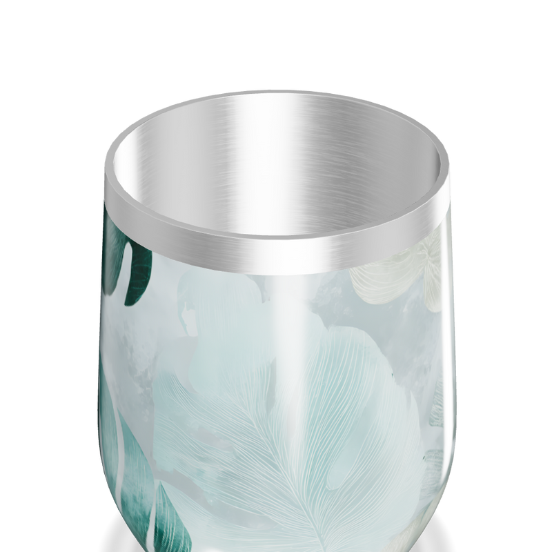 Copo Térmico Slim - Estampa Folhas Verdes