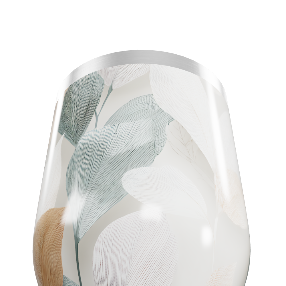 Copo Térmico Slim - Folhas Coloridas Inox