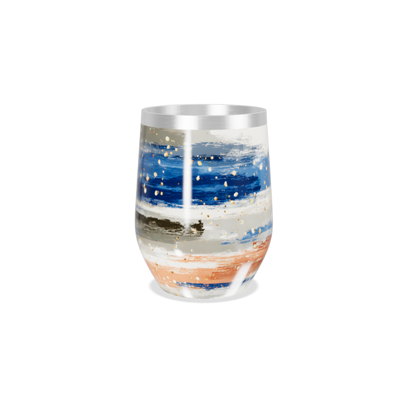 Copo Térmico Slim - Listras Coloridas Aço Inox