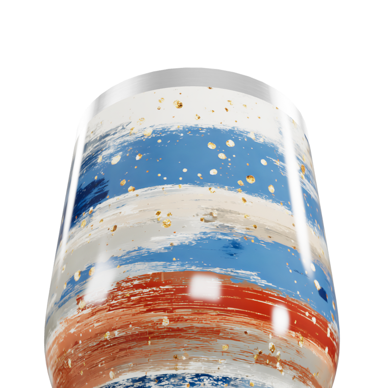 Copo Térmico Slim - Listras Coloridas Aço Inox