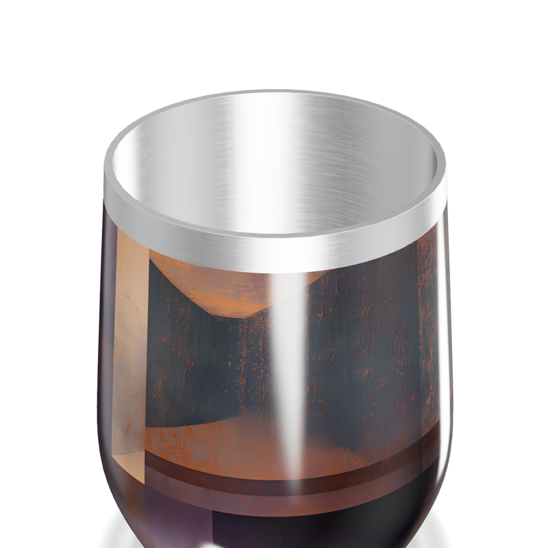 Copo Térmico Slim - Aço inox e vidro escuro