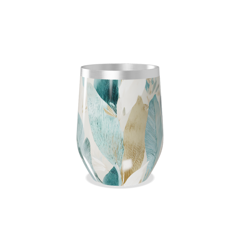 Copo Térmico Slim - Folhas Coloridas Inox