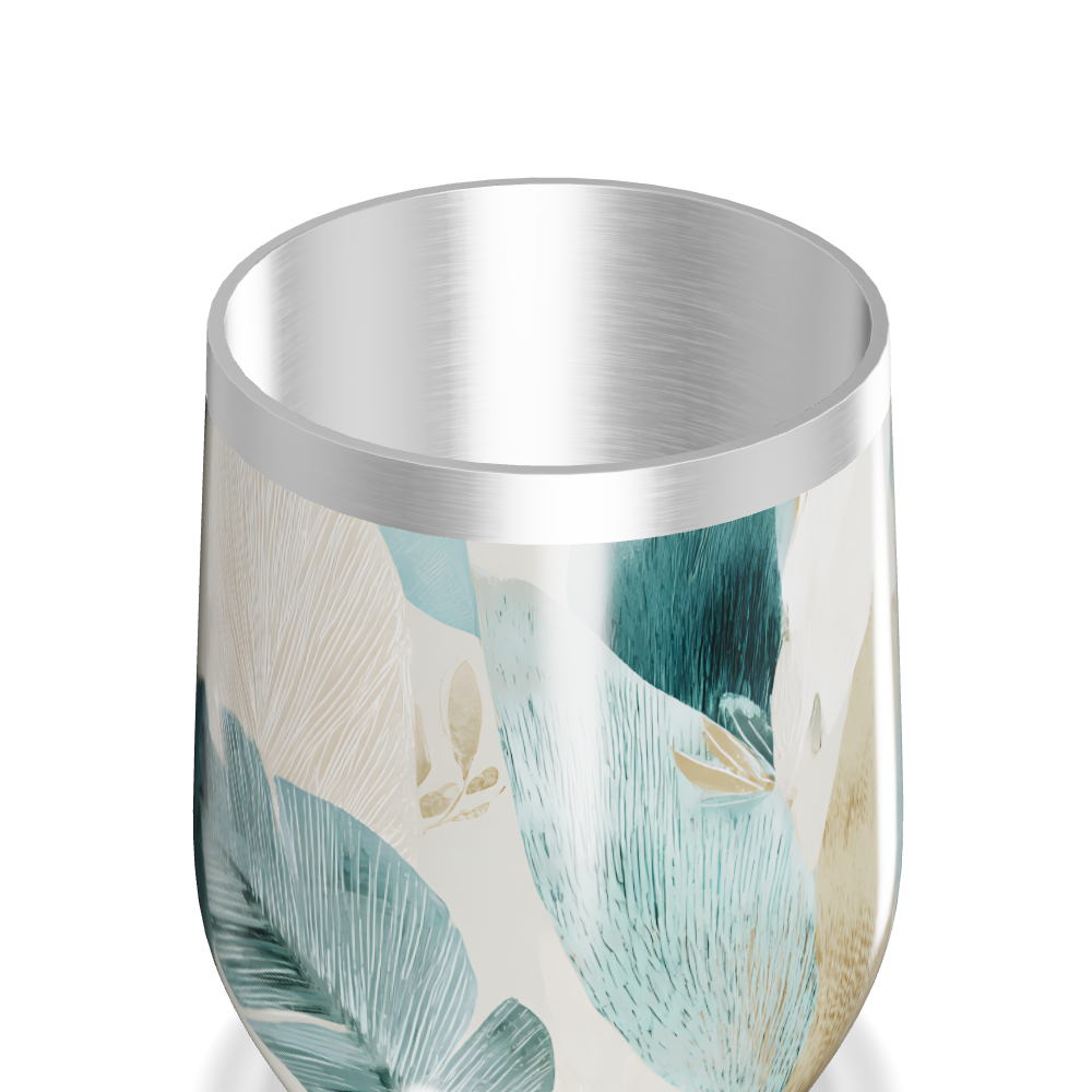 Copo Térmico Slim - Folhas Coloridas Inox