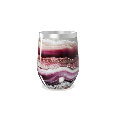 Copo Térmico Slim - Estampa Geométrica Roxa