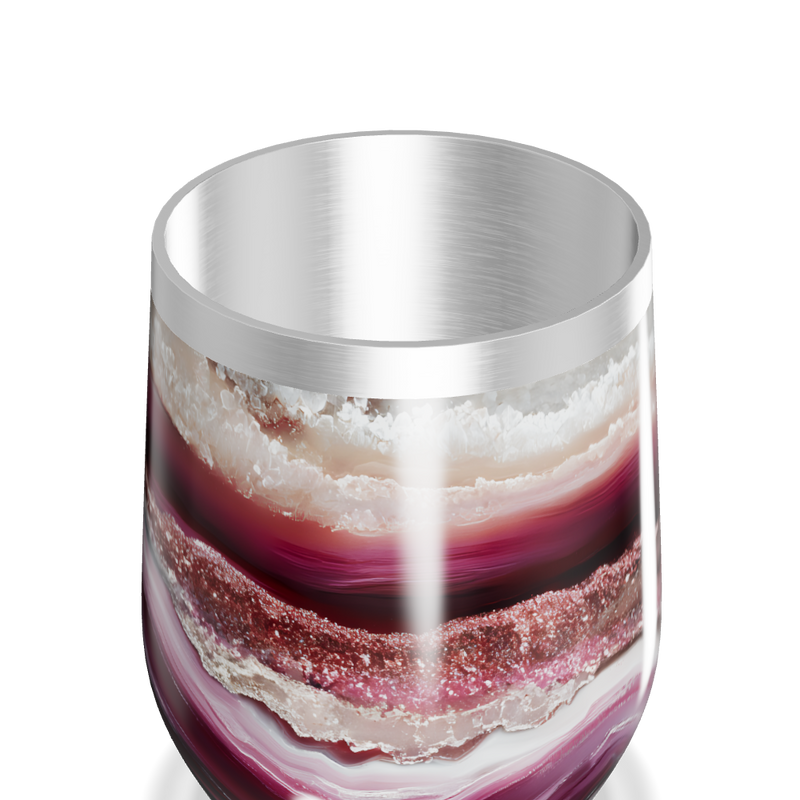 Copo Térmico Slim - Estampa Geométrica Roxa