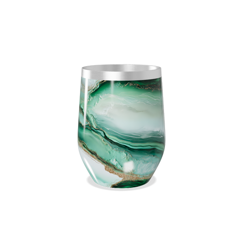 Copo Térmico Slim - Verde Mármore Inox