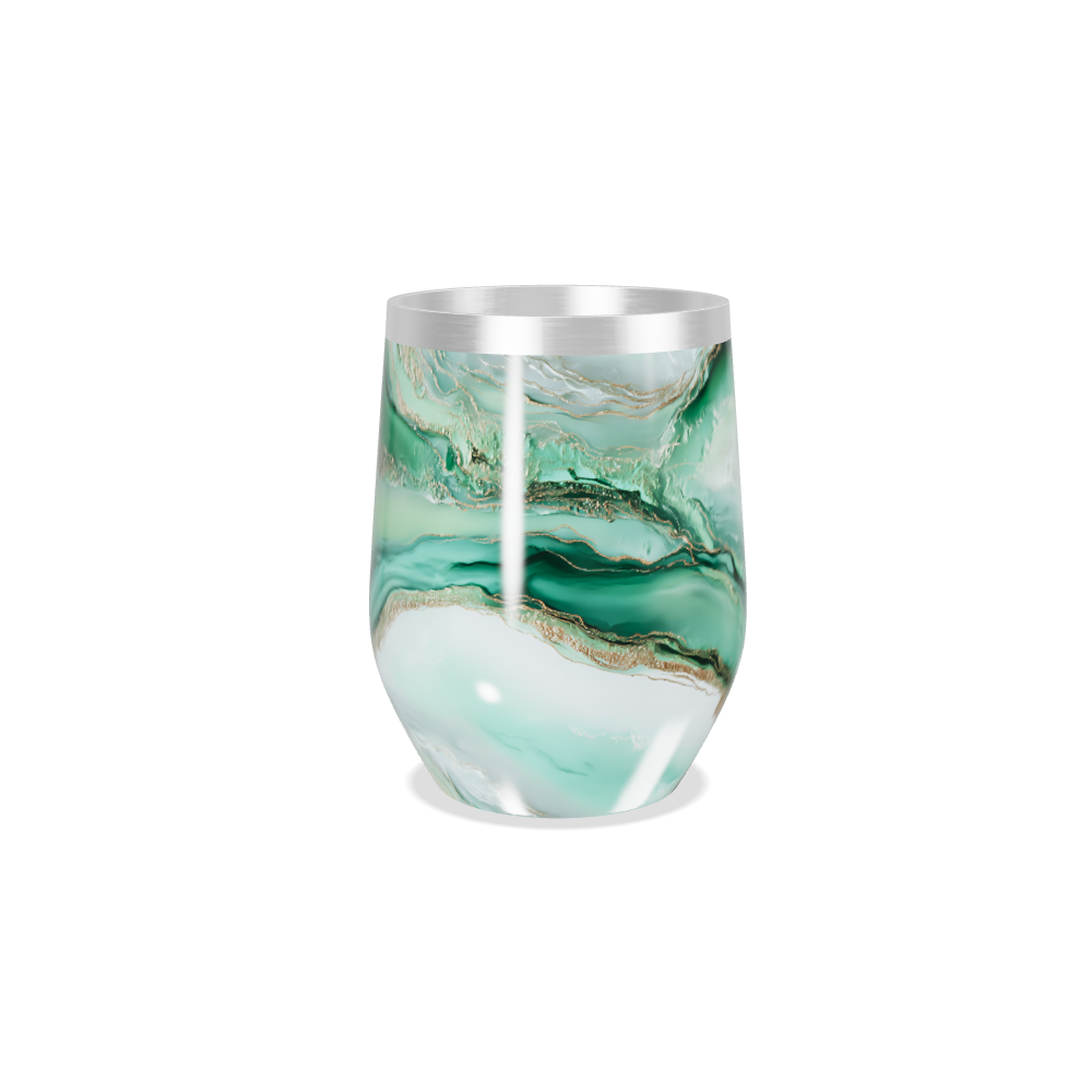 Copo Térmico Slim - Verde Mármore Inox