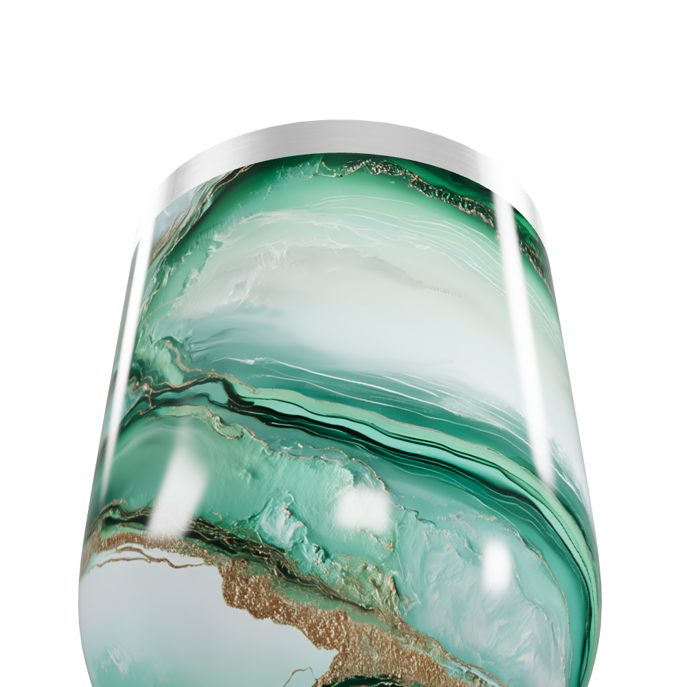 Copo Térmico Slim - Verde Mármore Inox