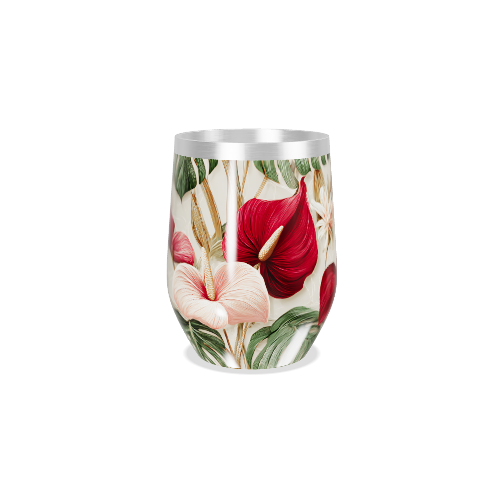 Copo Térmico Slim Tropical Floral aço inox