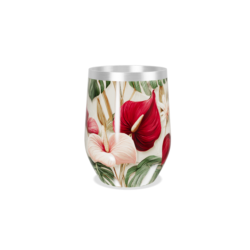 Copo Térmico Slim Tropical Floral aço inox