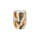 Copo Térmico Slim - Floral Bege Aço Inox