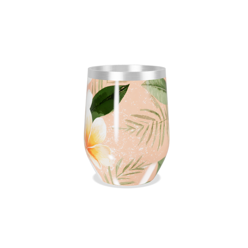 Copo Térmico Slim - Floral Tropical Rosa