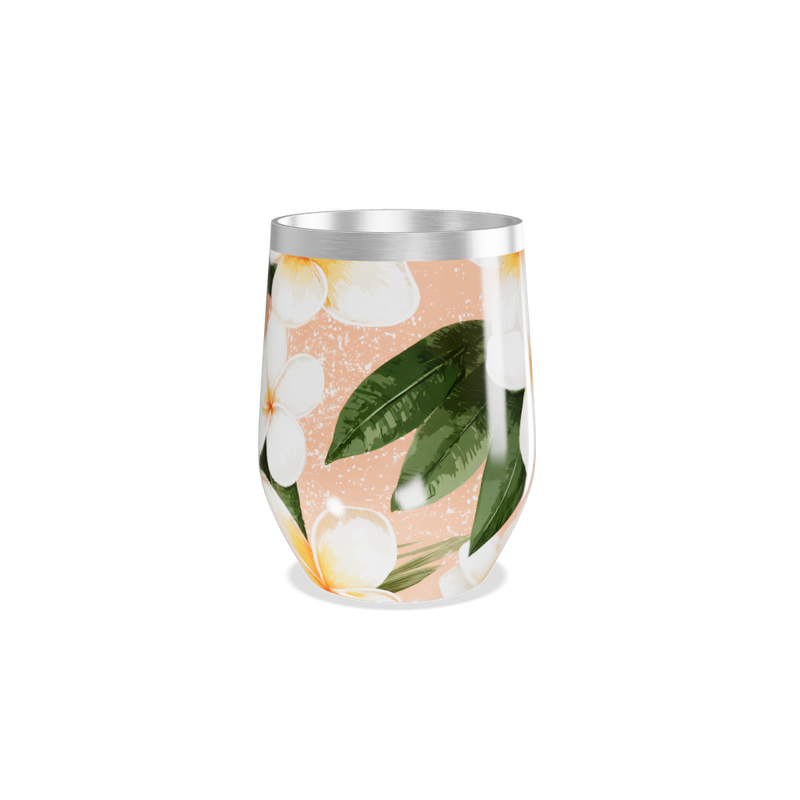 Copo Térmico Slim - Floral Tropical Rosa