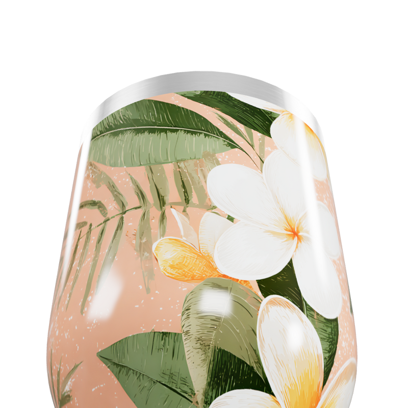 Copo Térmico Slim - Floral Tropical Rosa