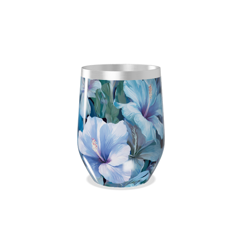 Copo Térmico Slim - Floral Azul