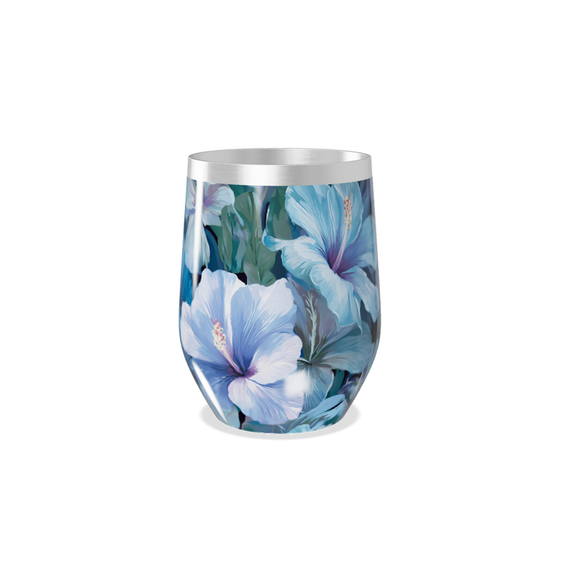 Copo Térmico Slim - Floral Azul