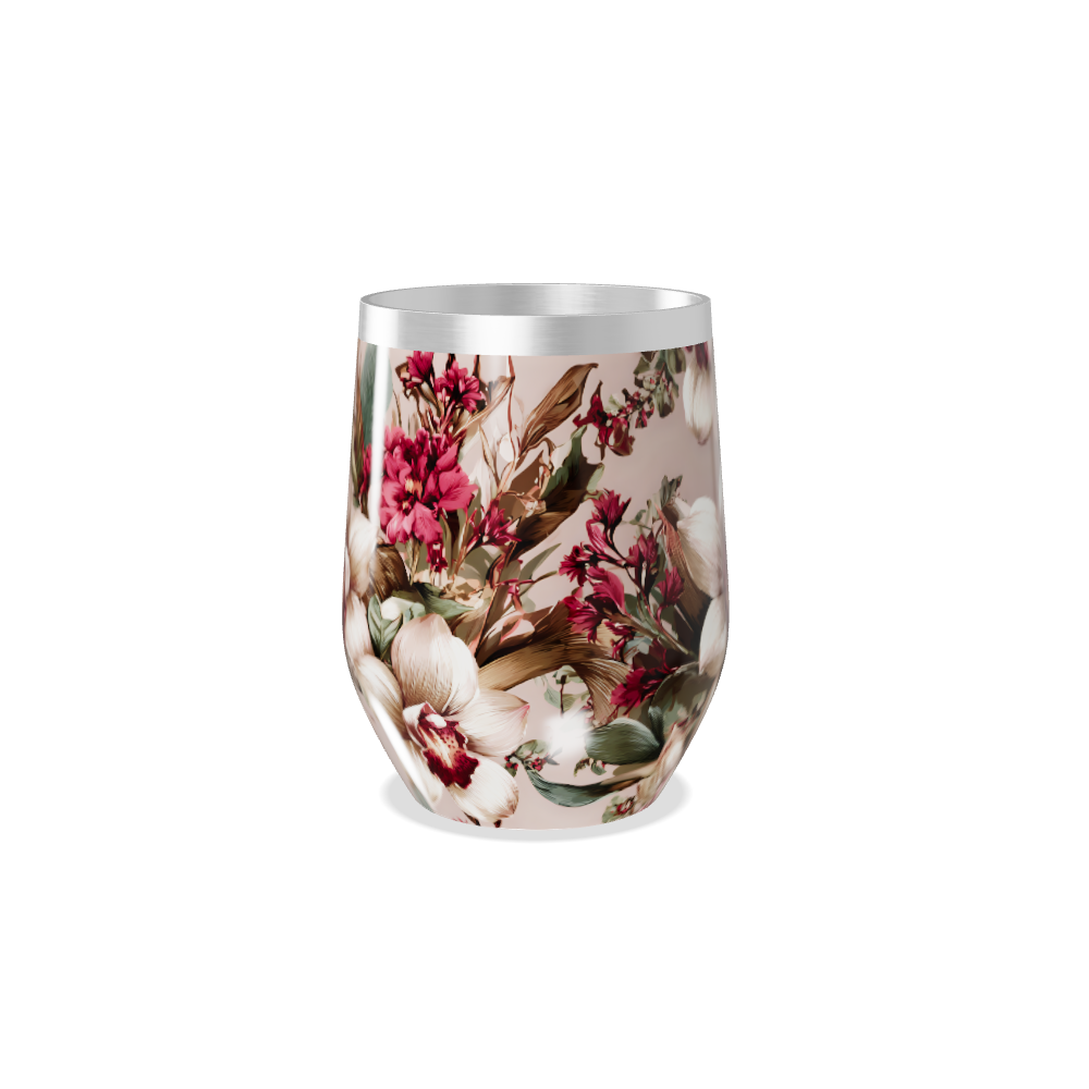 Copo Térmico Slim - Floral Aço Inox