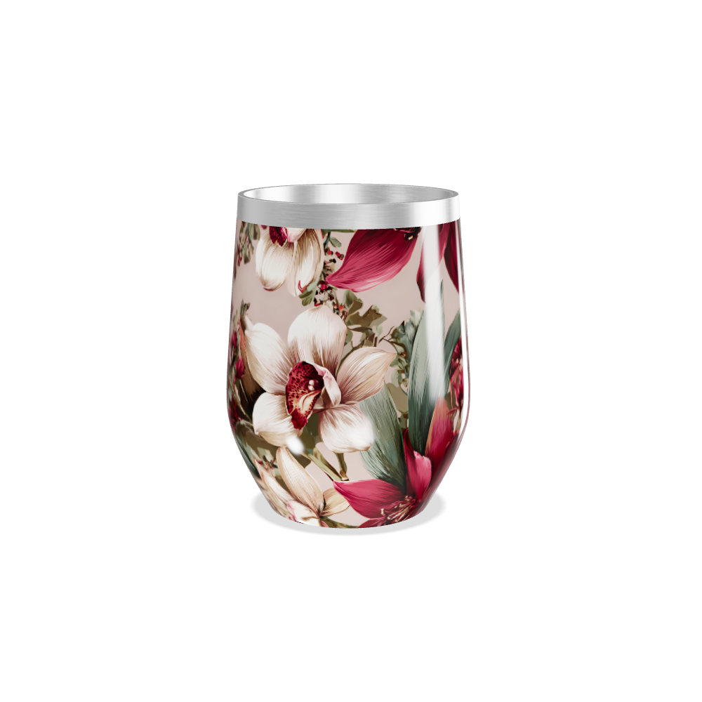 Copo Térmico Slim - Floral Aço Inox